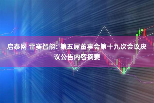 启泰网 雷赛智能: 第五届董事会第十九次会议决议公告内容摘要