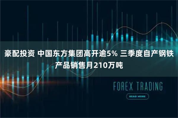 豪配投资 中国东方集团高开逾5% 三季度自产钢铁产品销售月210万吨