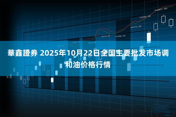 華鑫證券 2025年10月22日全国主要批发市场调和油价格行情